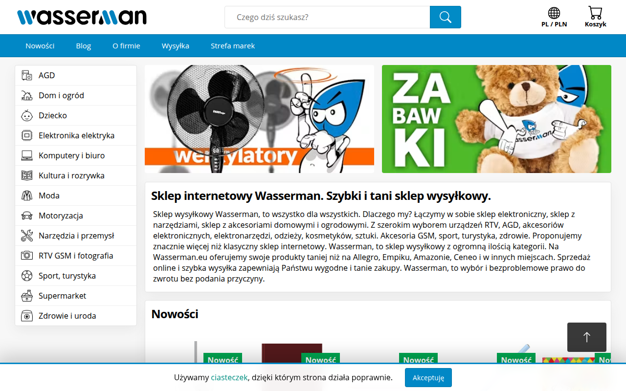 Screenshot van wasserman.eu