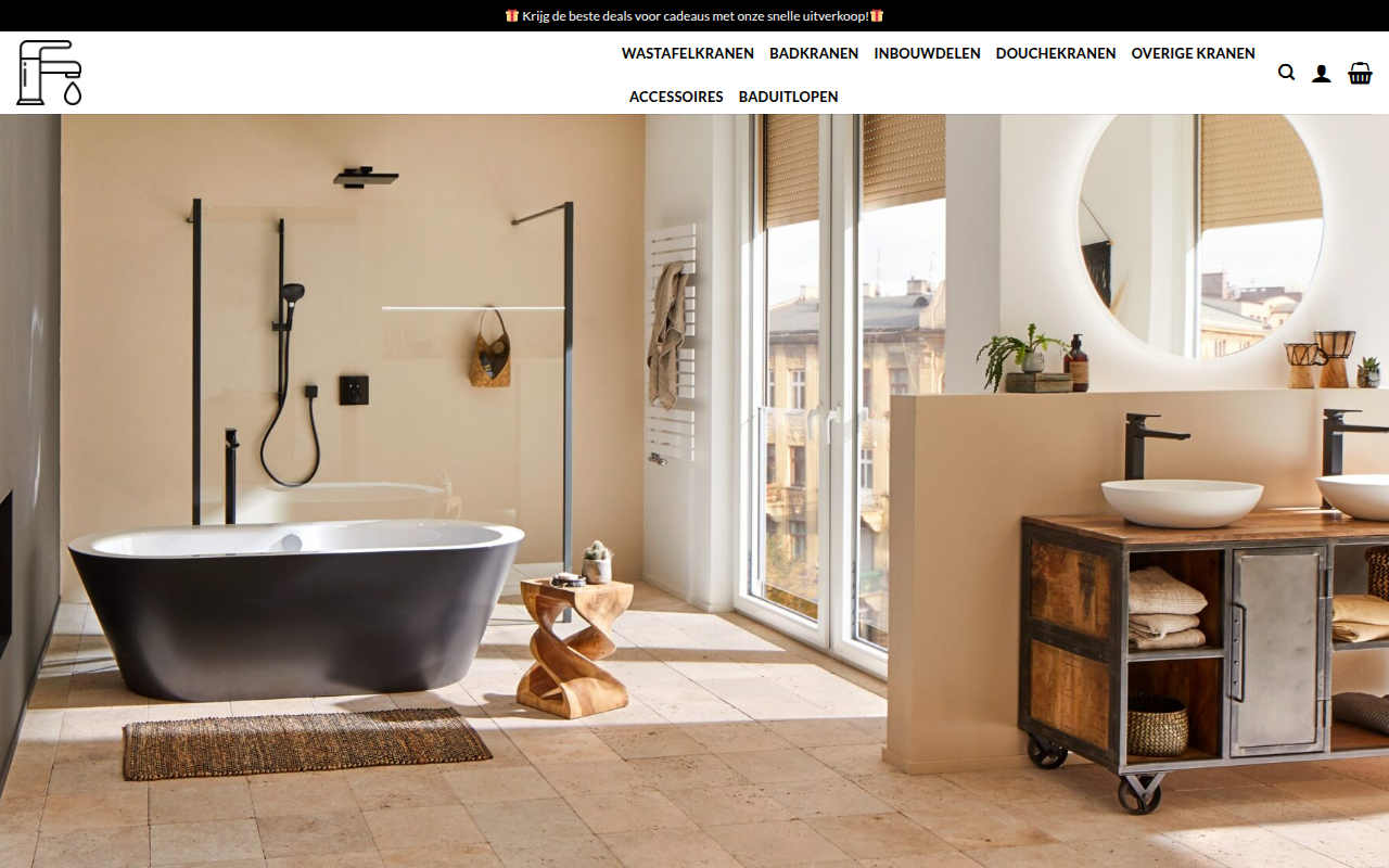 Screenshot van wastafelkranenshop.com