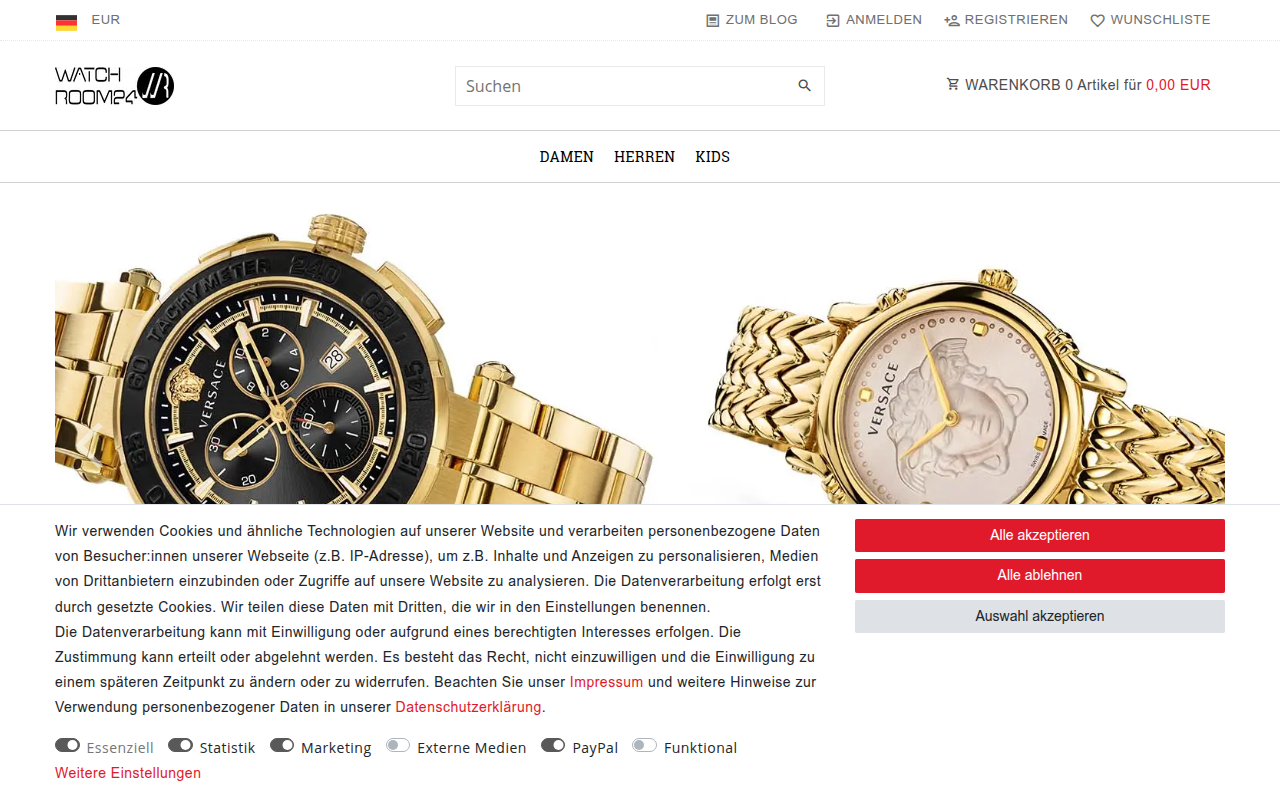 Screenshot van watchroom24.com