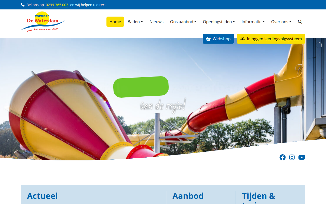 Screenshot van waterdam.nl