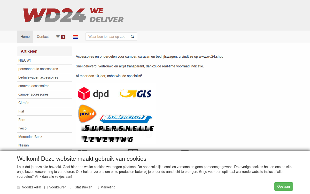 Screenshot van wd24.shop