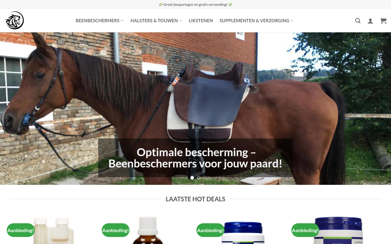 Screenshot van weathpaardwinkel.com