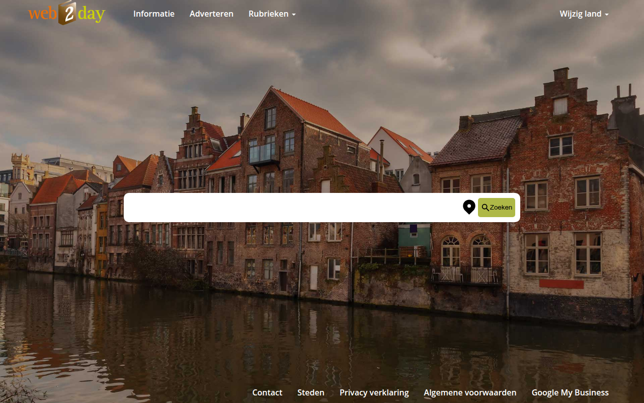Screenshot van web2day.be
