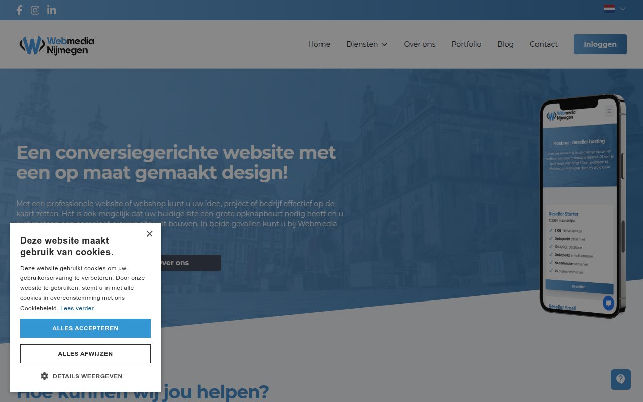 Screenshot van webmedia-nijmegen.nl