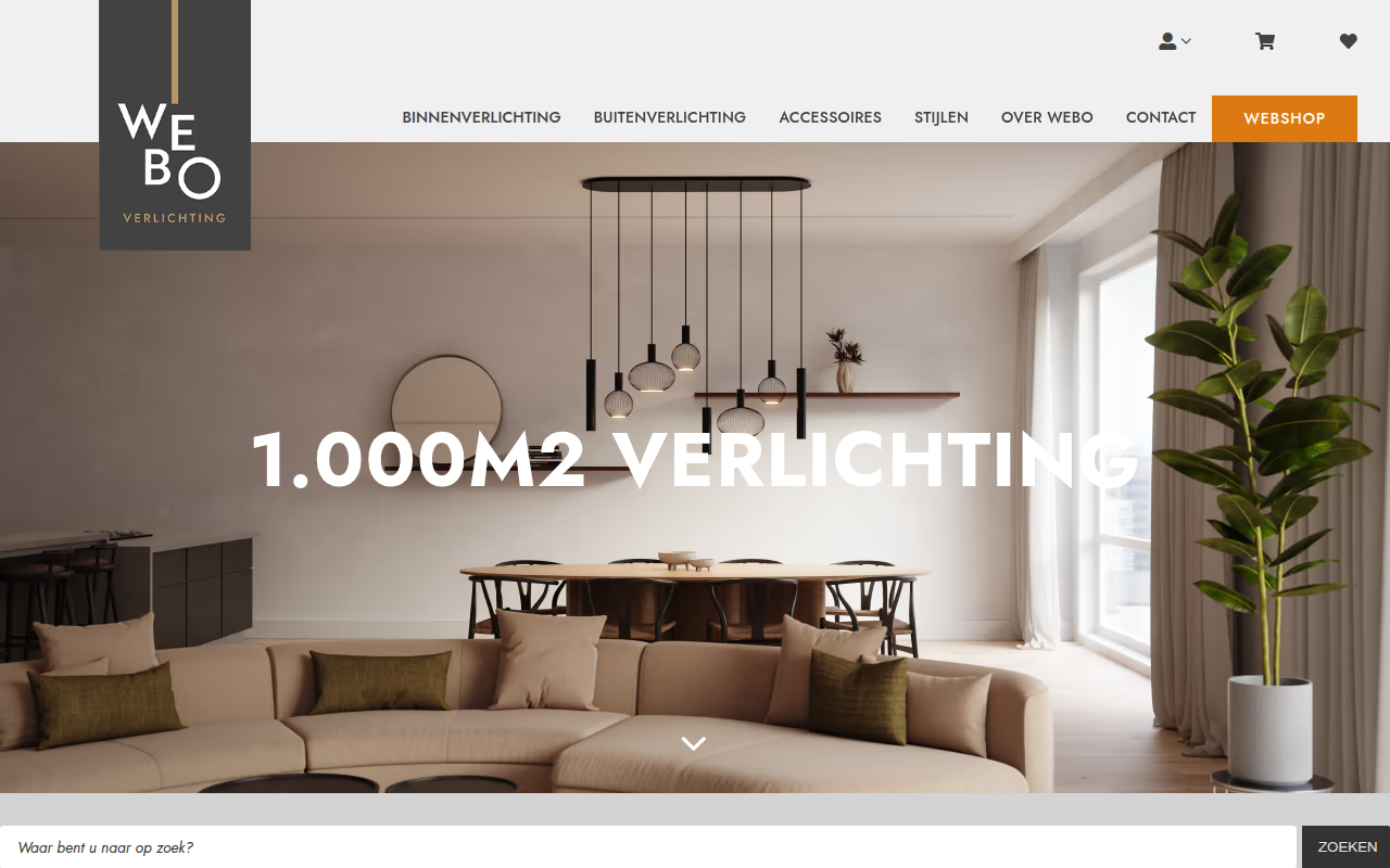Screenshot van weboverlichting.nl