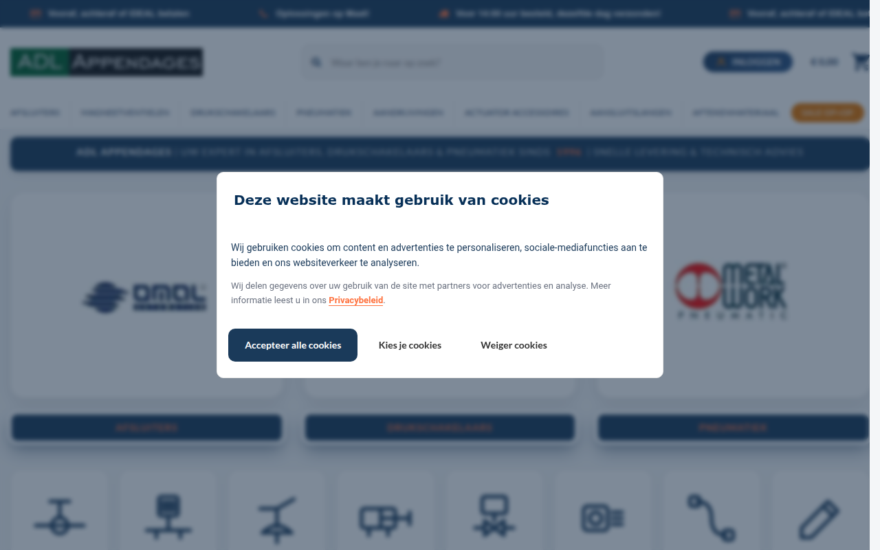 Screenshot van webshop.adl.nu