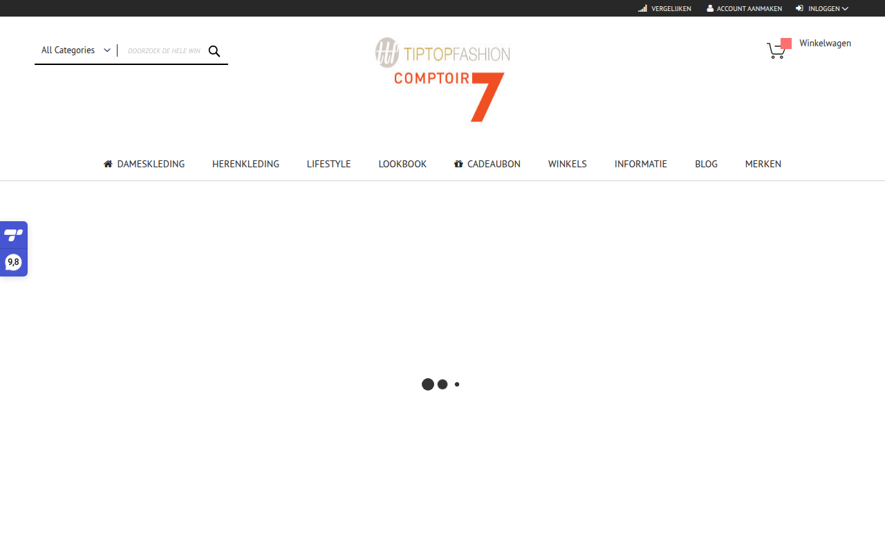 Screenshot van webshop.comptoir7.be