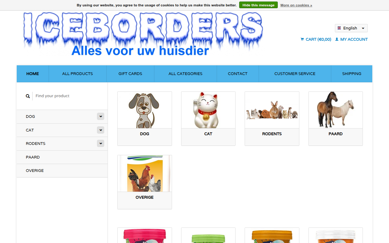 Screenshot van webshop.iceborders.nl