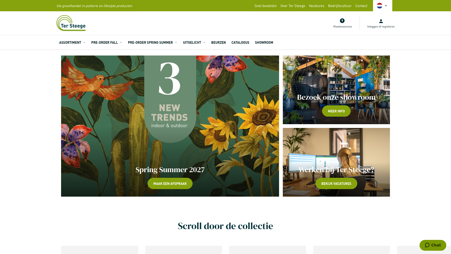 Screenshot van webshop.tersteege.com