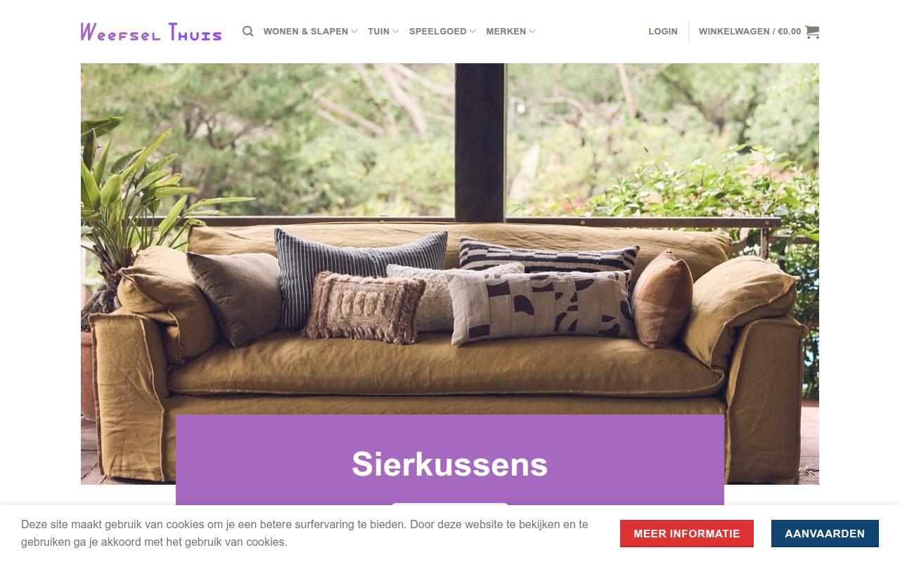 Screenshot van weefselthuis.com