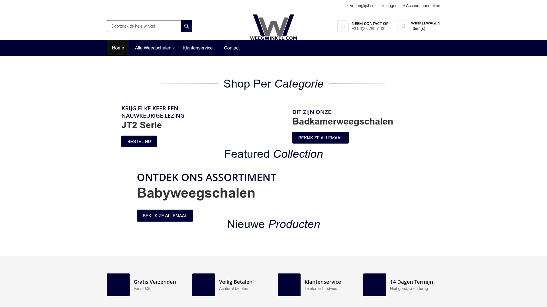 Screenshot van weegwinkel.com