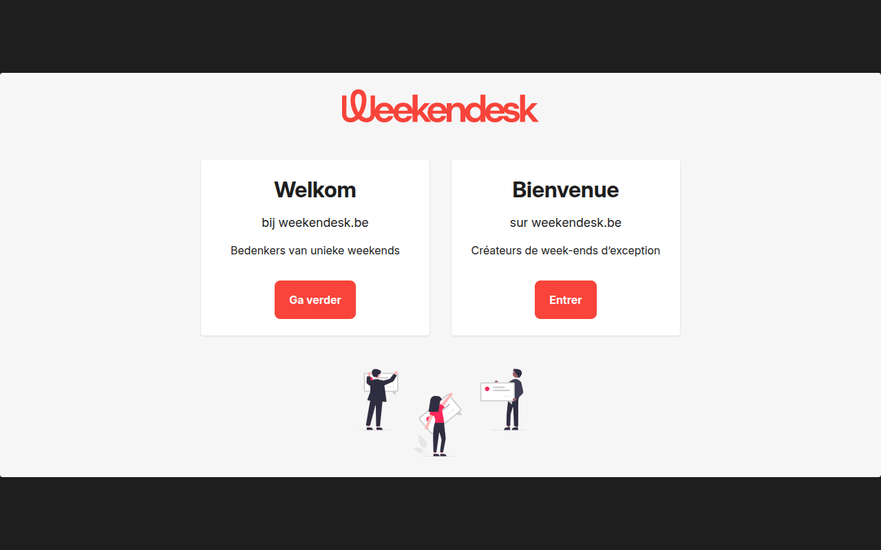 Screenshot van weekendesk.be