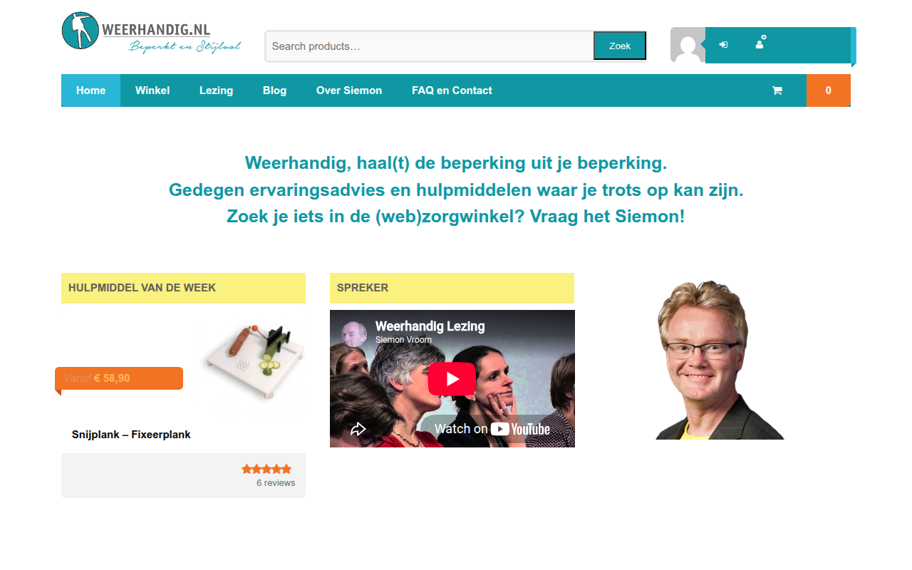 Screenshot van weerhandig.nl