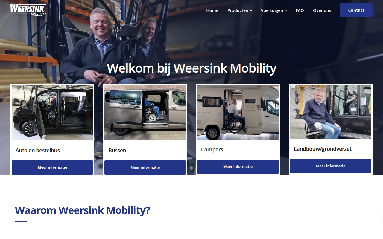 Screenshot van weersink.nl