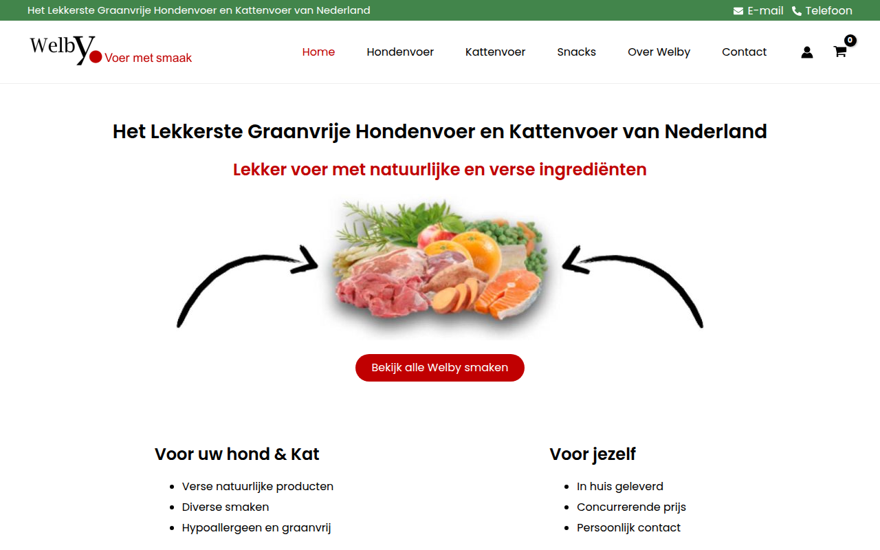 Screenshot van welby.nl
