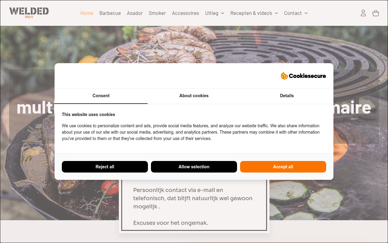 Screenshot van welded.nl