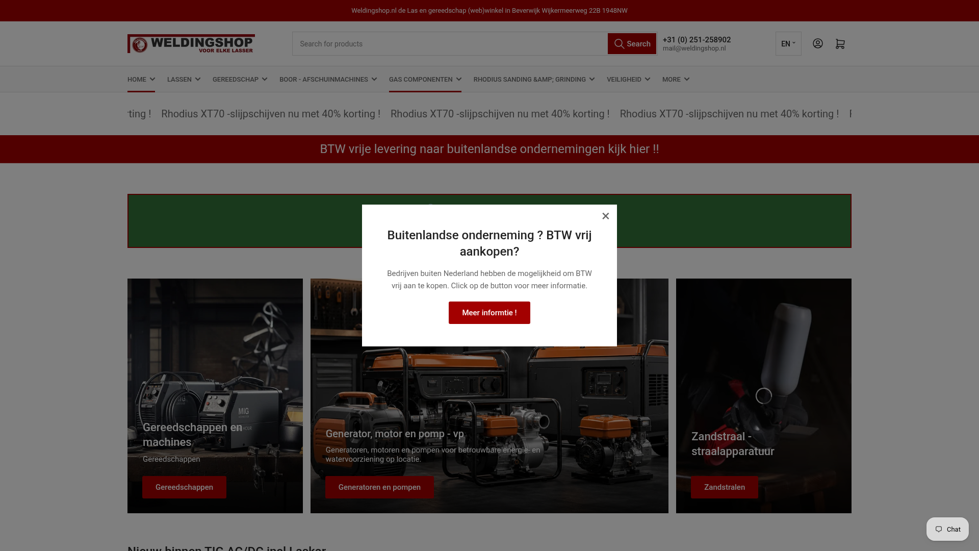 Screenshot van weldingshop.nl