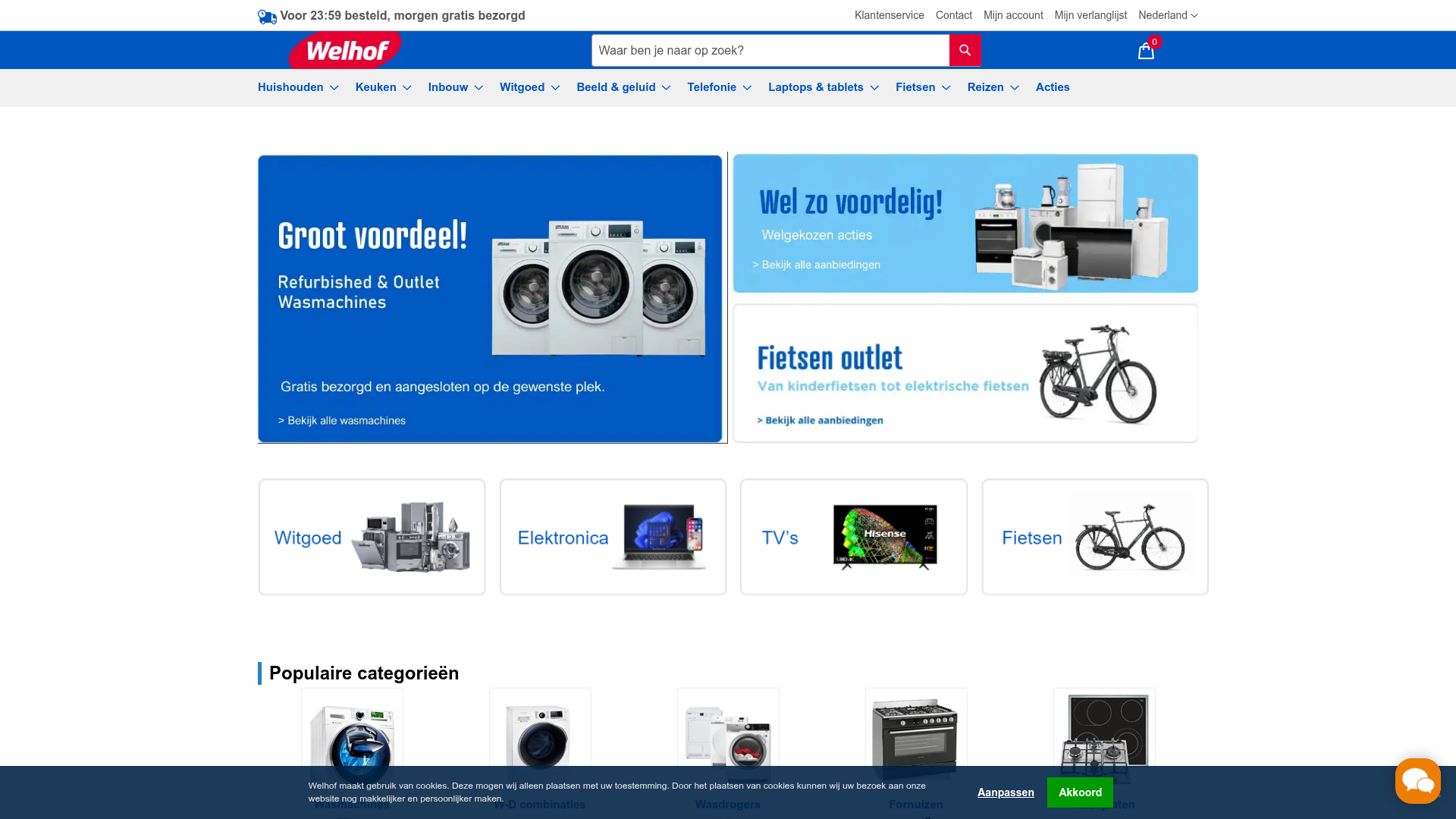 Screenshot van welhof.com