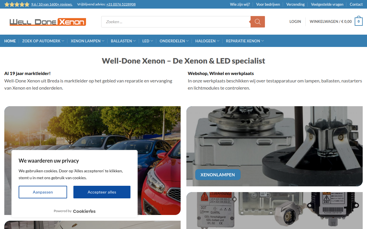 Screenshot van well-done-xenon.nl