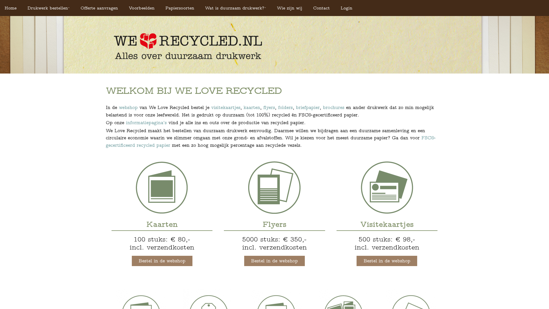 Screenshot van weloverecycled.nl