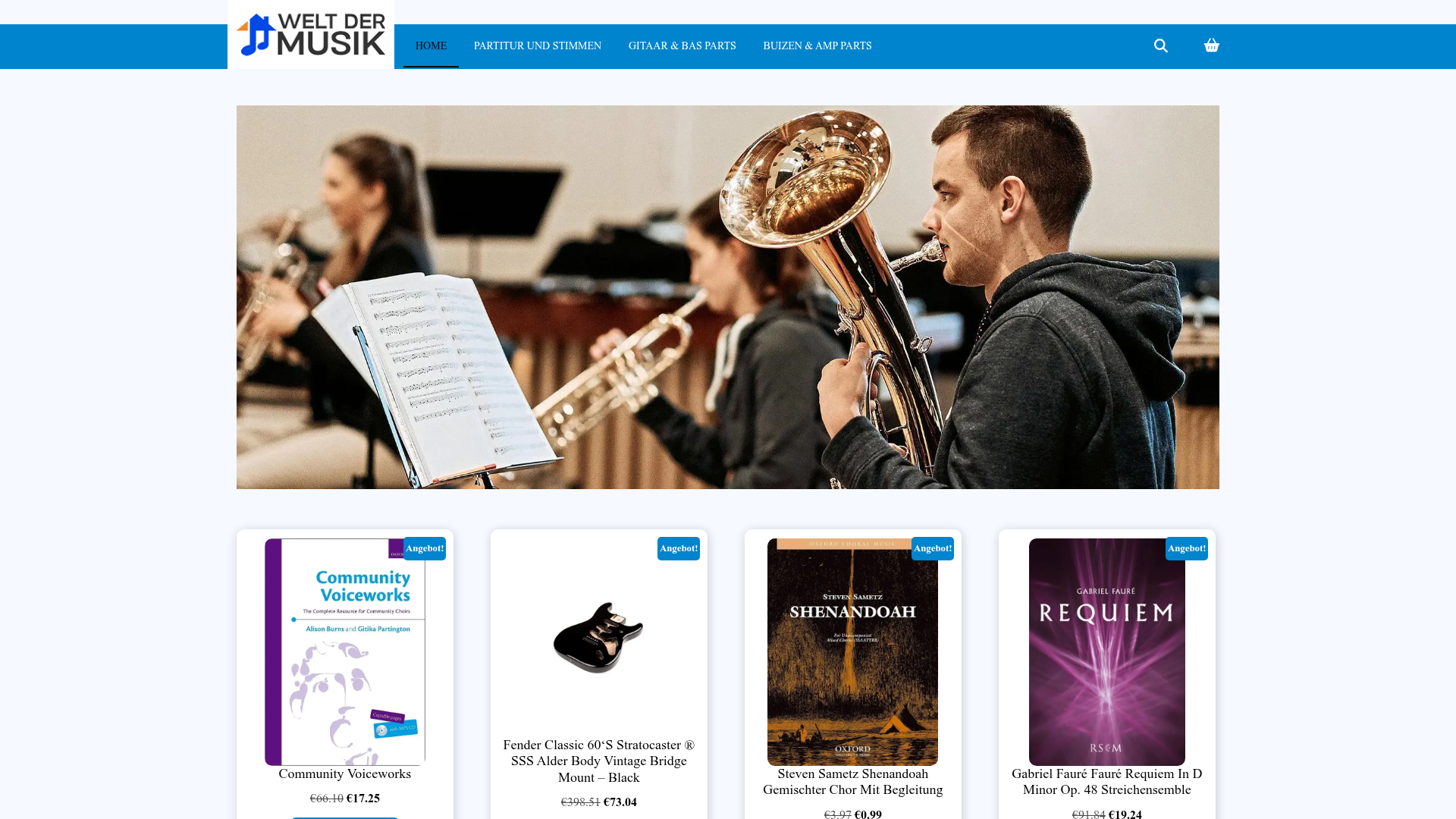 Screenshot van weltdermusik.com