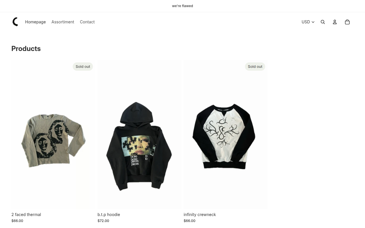 Screenshot van wereflawed.com