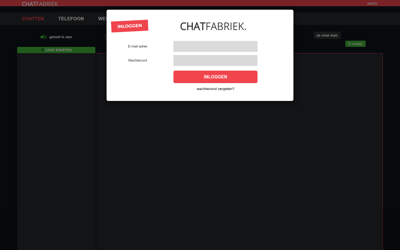 Screenshot van werk.chatfabriek.nl
