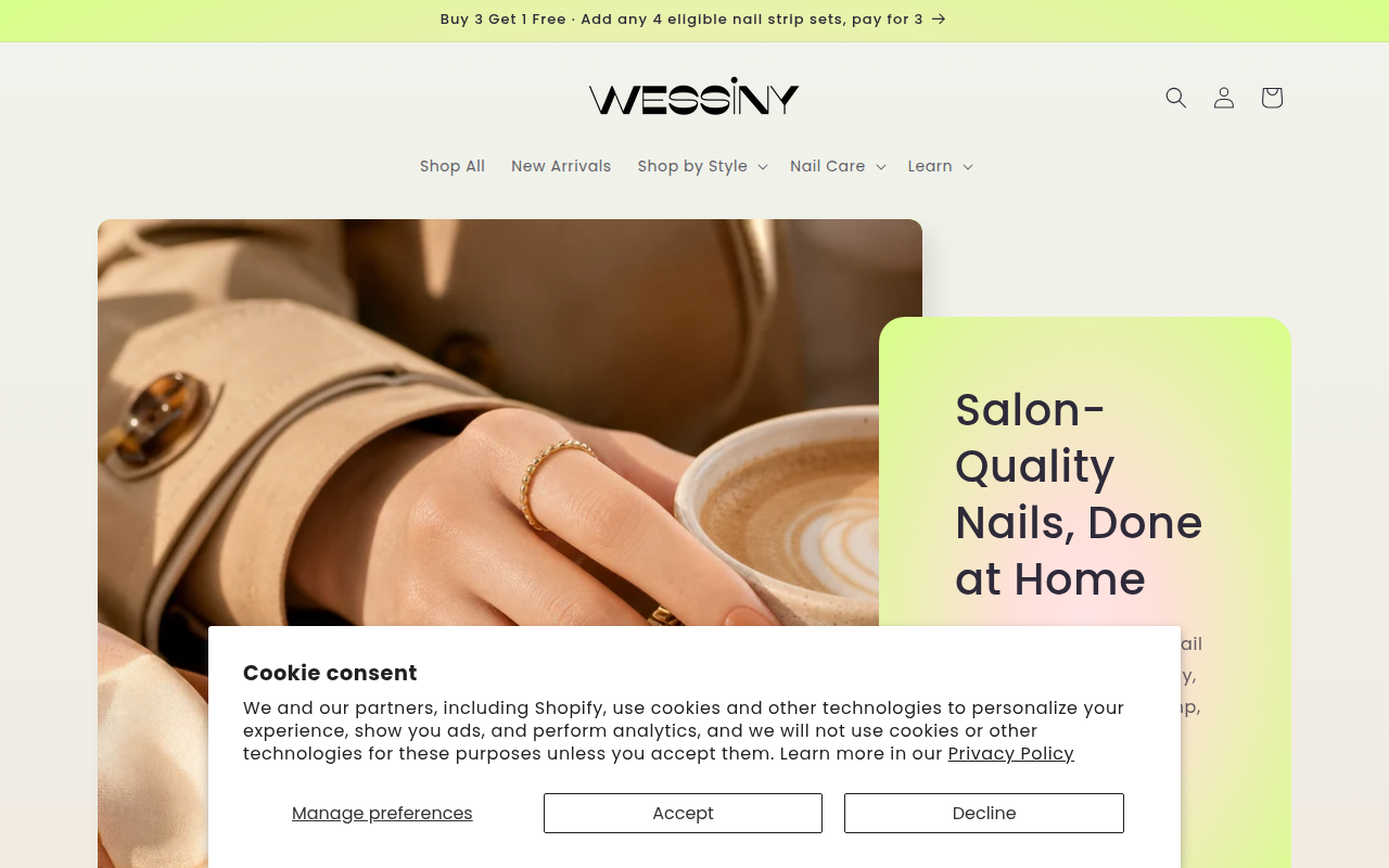 Screenshot van wessiny.com