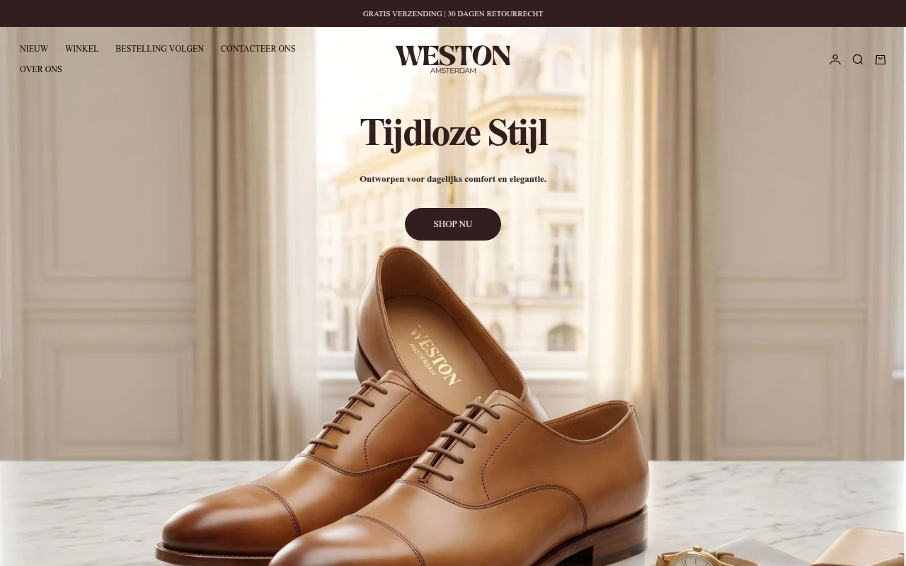 Screenshot van westonamsterdam.com