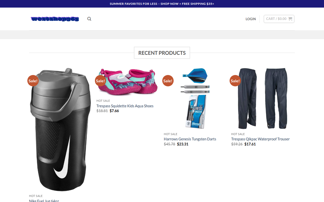 Screenshot van westshop365.com