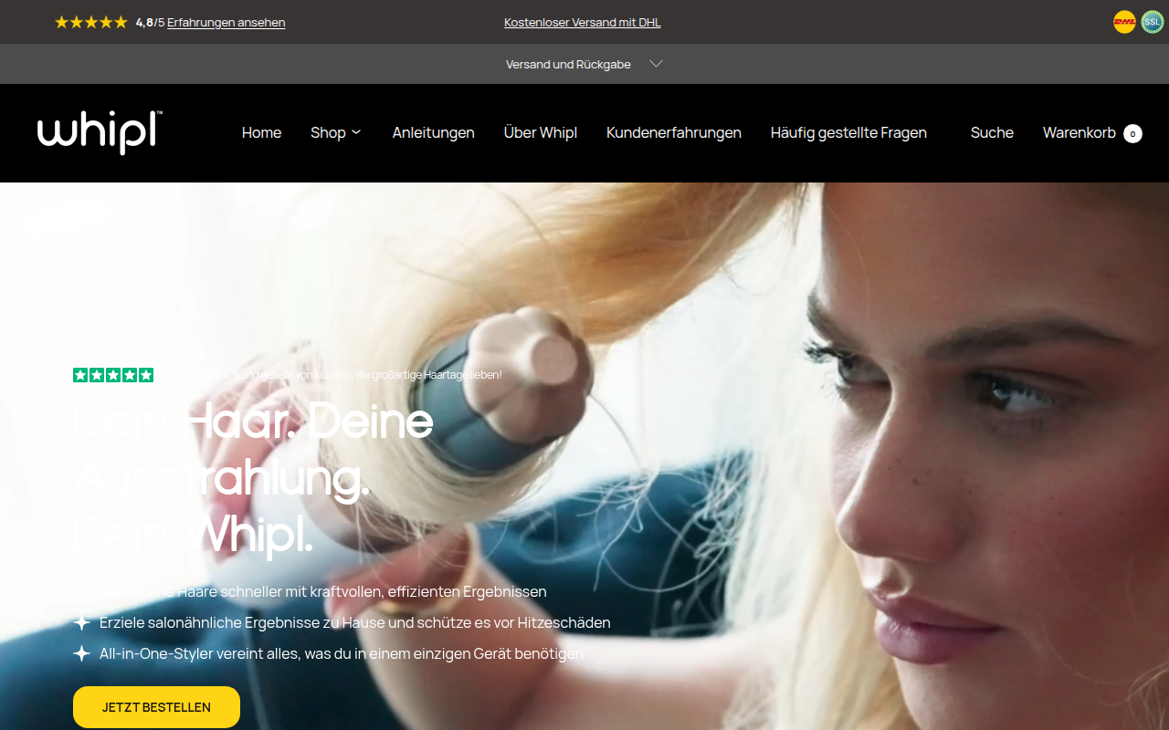 Screenshot van whipl.co
