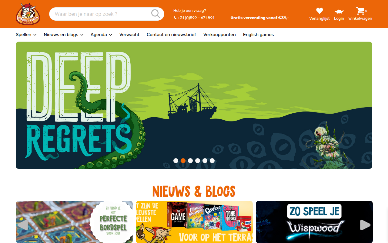 Screenshot van whitegoblingames.com