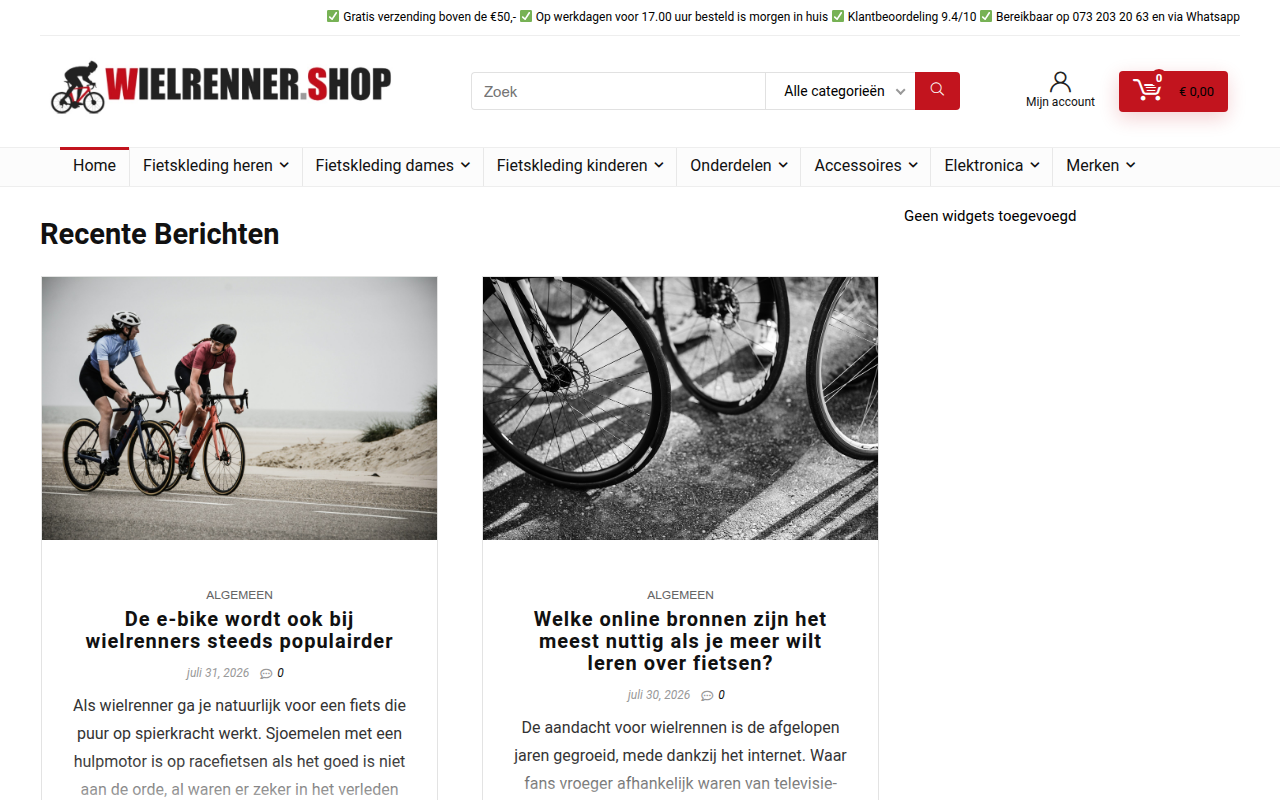 Screenshot van wielrenner.shop