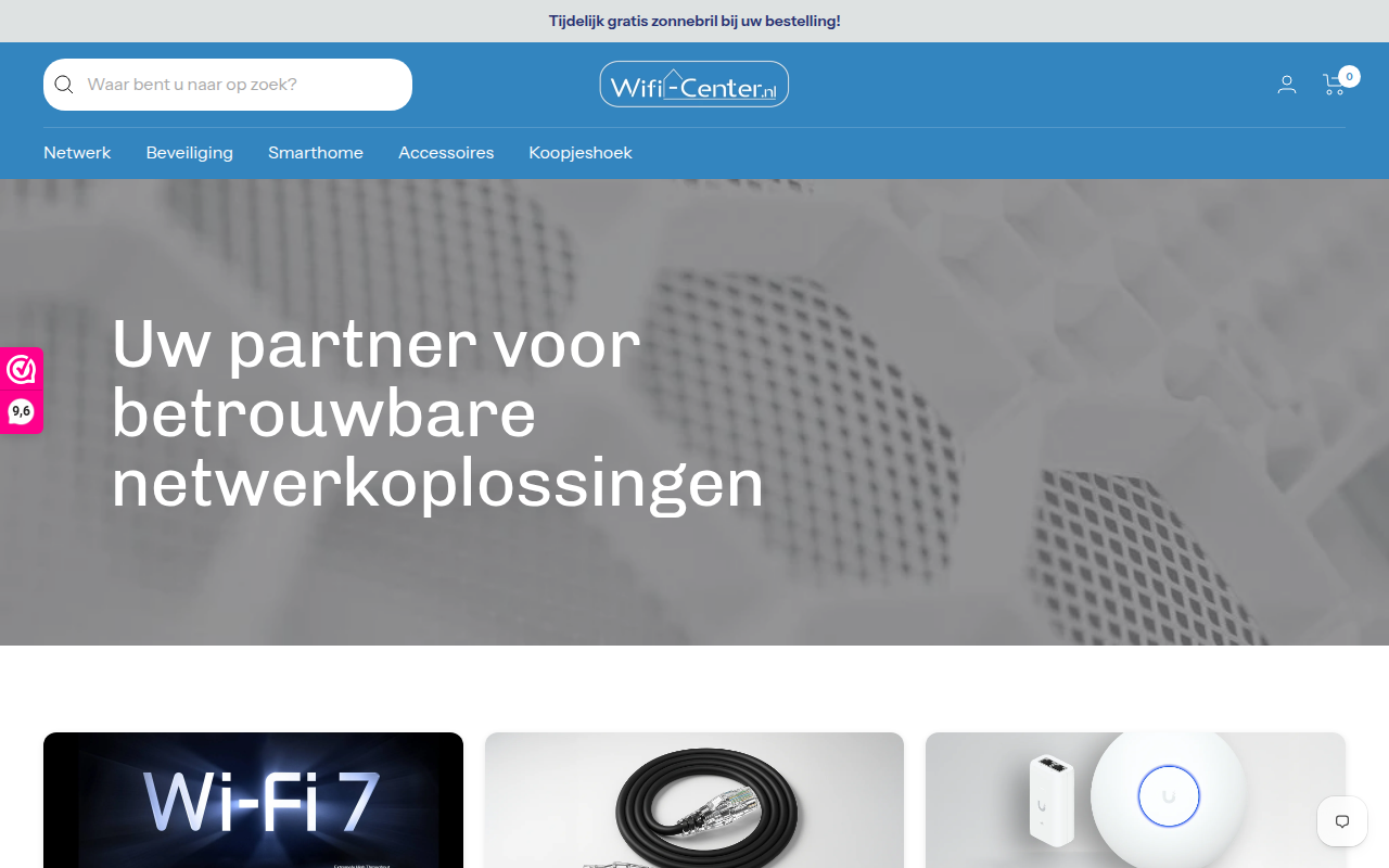 Screenshot van wifi-center.nl