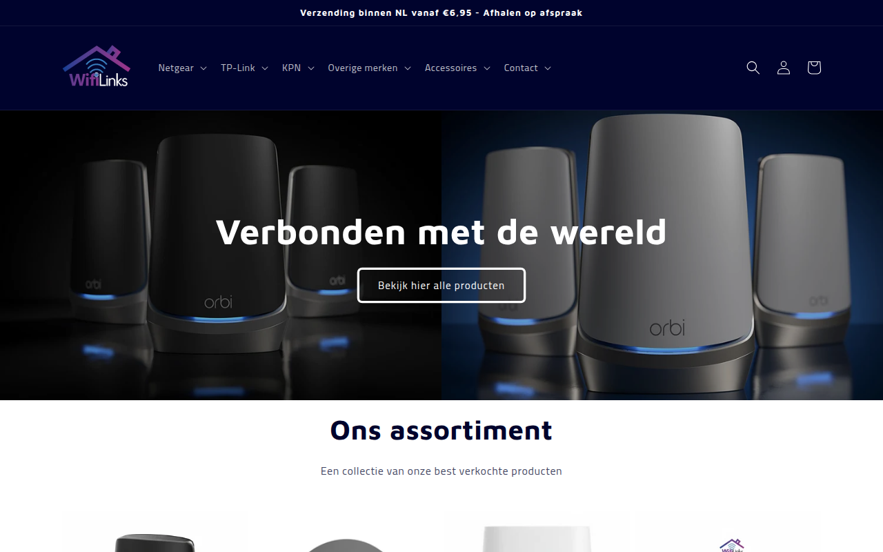 Screenshot van wifilinks.nl