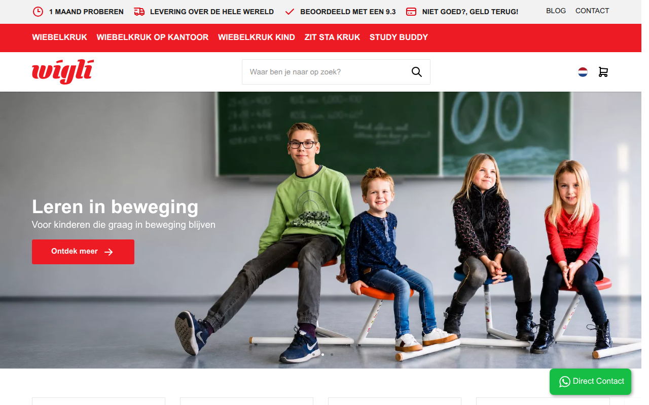 Screenshot van wigli.nl