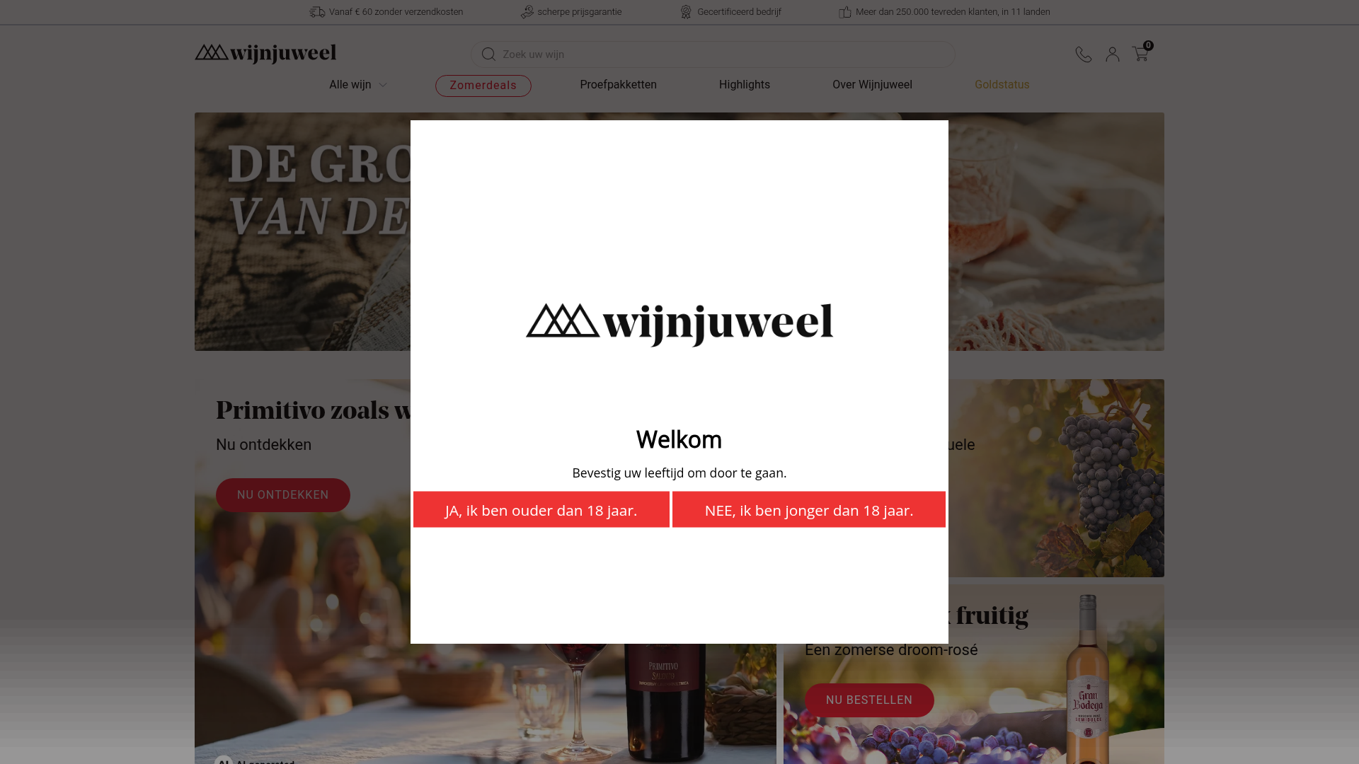 Screenshot van wijnjuweel.nl