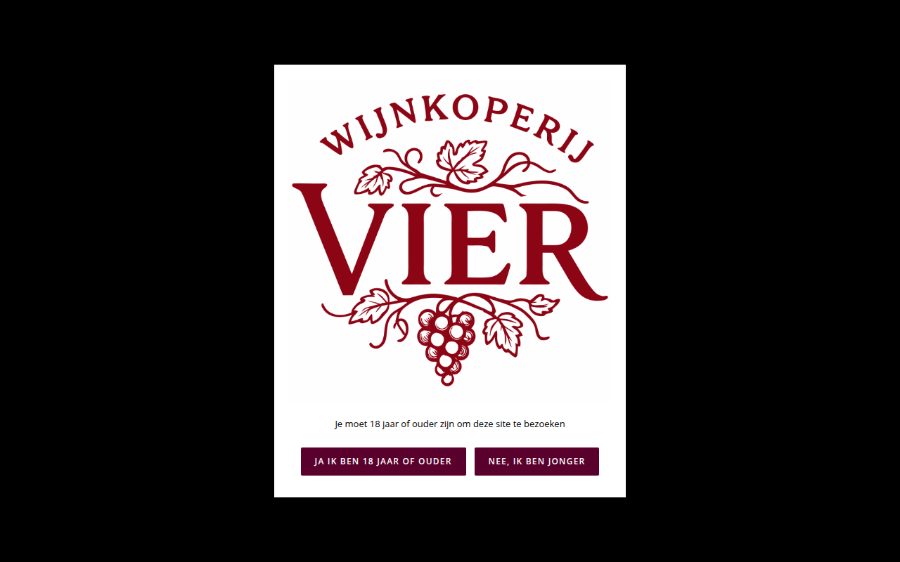 Screenshot van wijnkoperijvier.nl