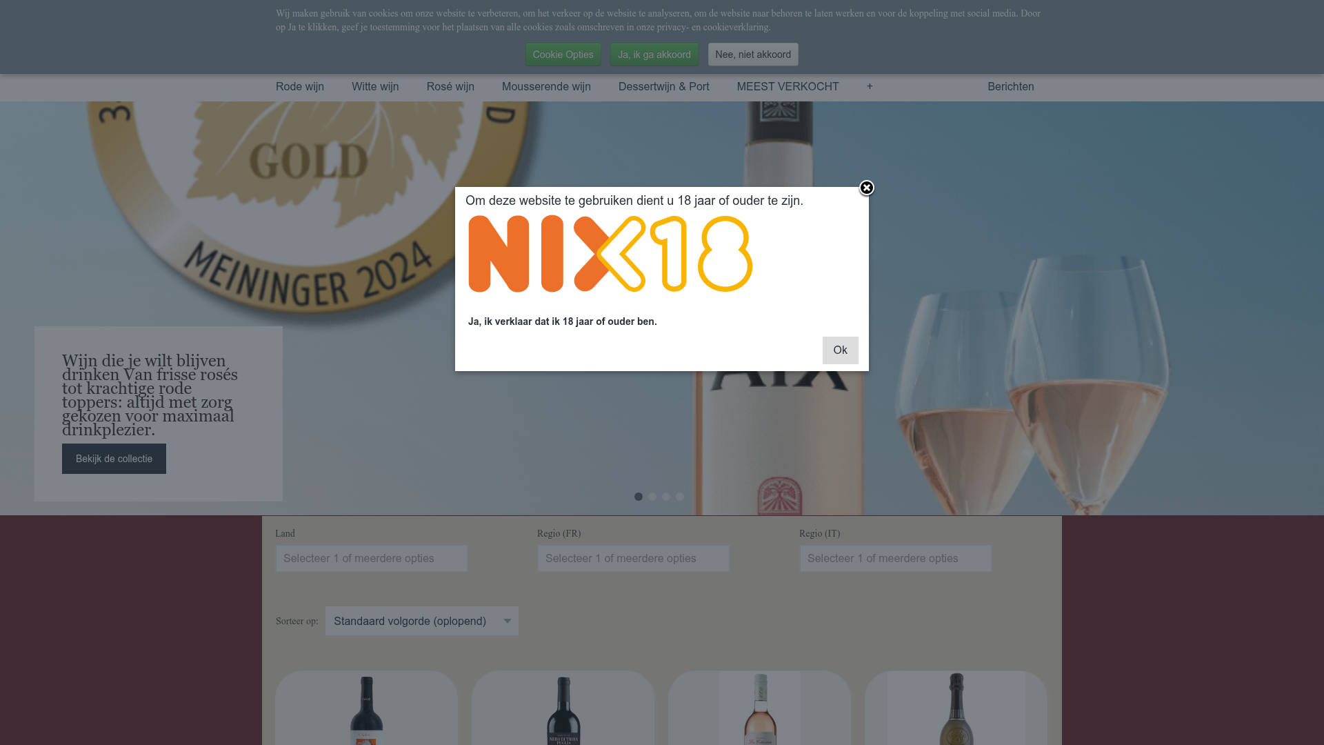 Screenshot van wijnprof.nl