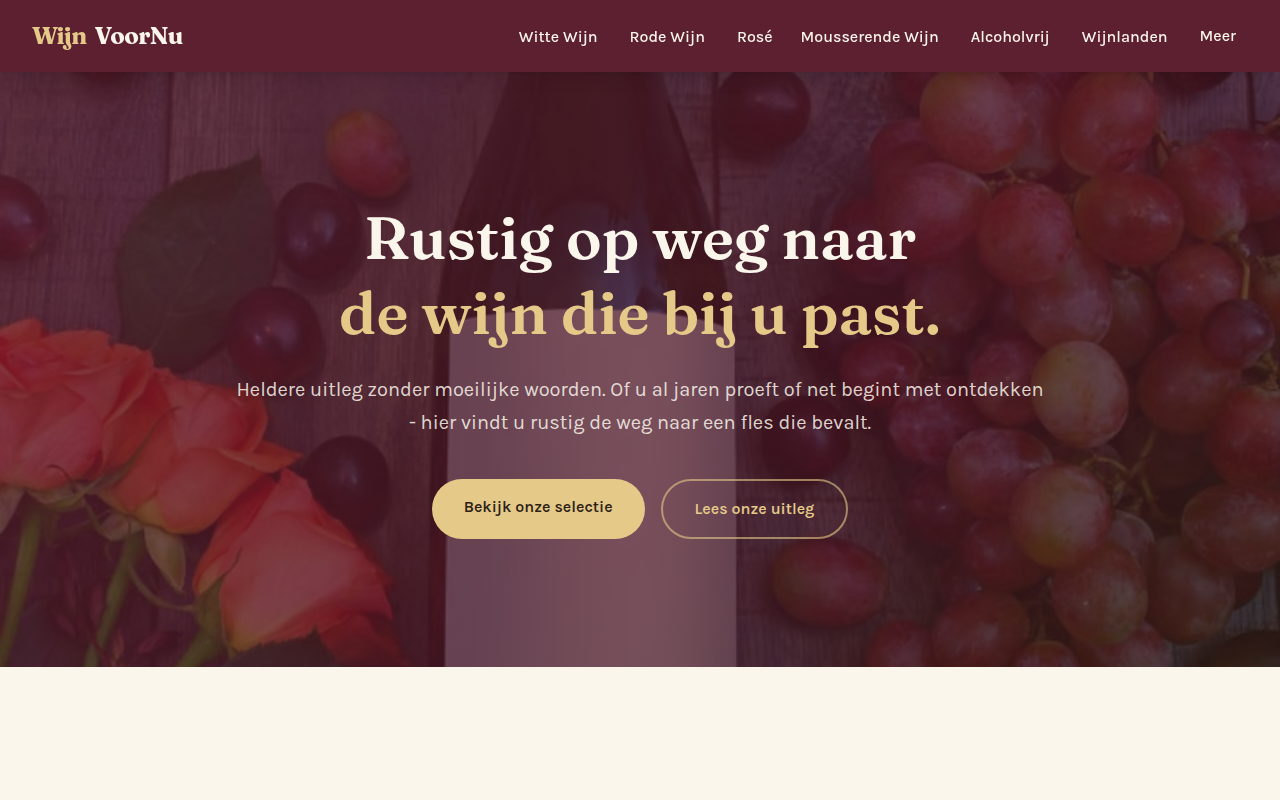 Screenshot van wijnvoornu.nl