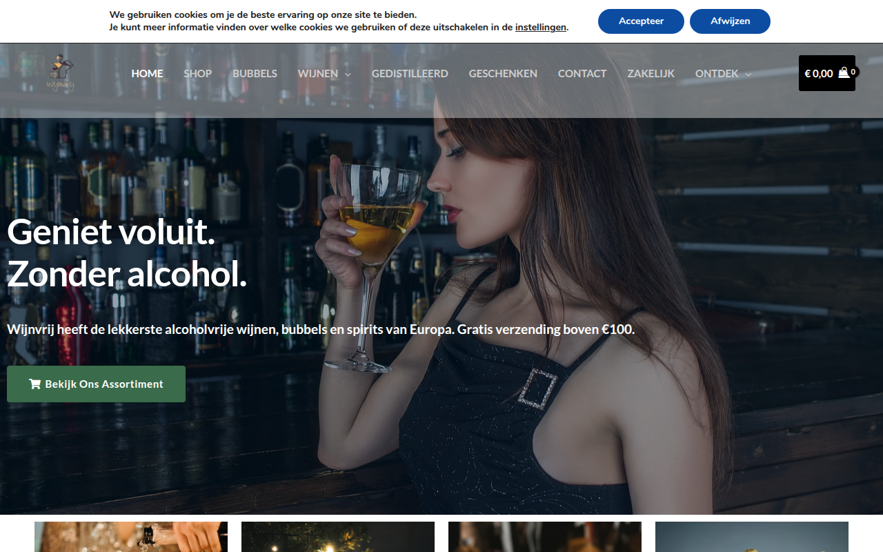 Screenshot van wijnvrij.com