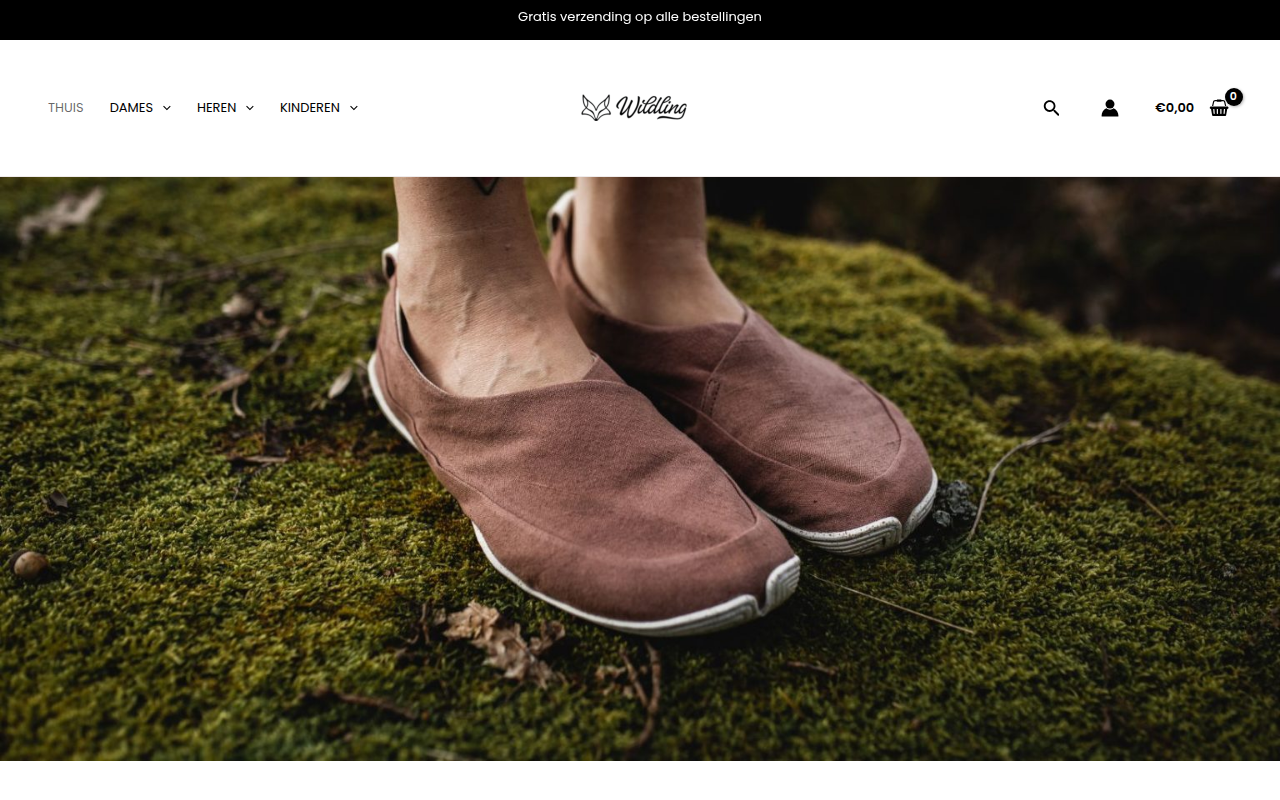 Screenshot van wildlingshoes-nl.com