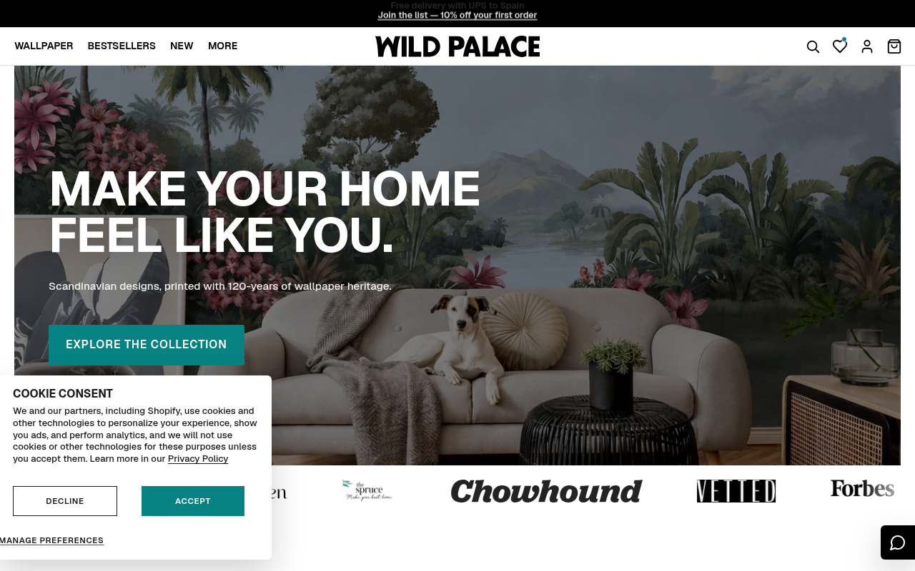 Screenshot van wildpalace.com