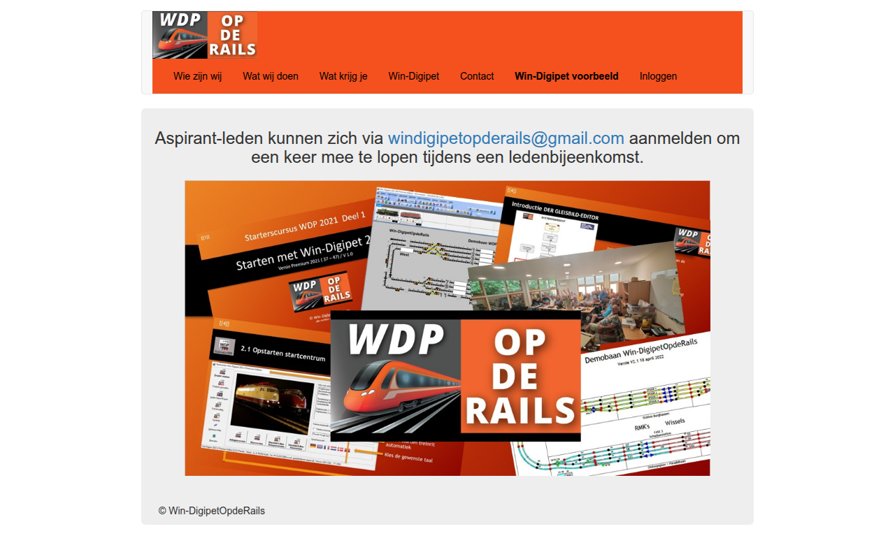 Screenshot van windigipetopderails.nl