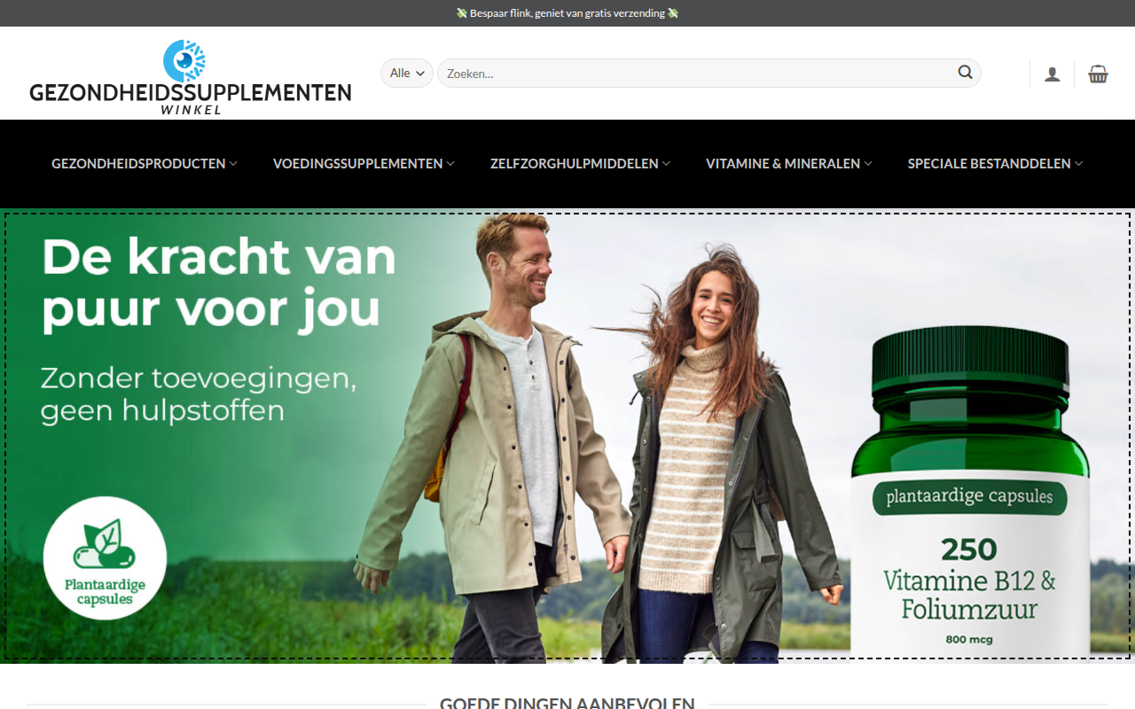 Screenshot van winkelsupplementen.com