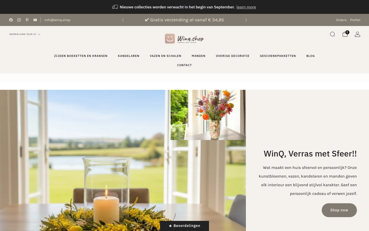 Screenshot van winq.shop
