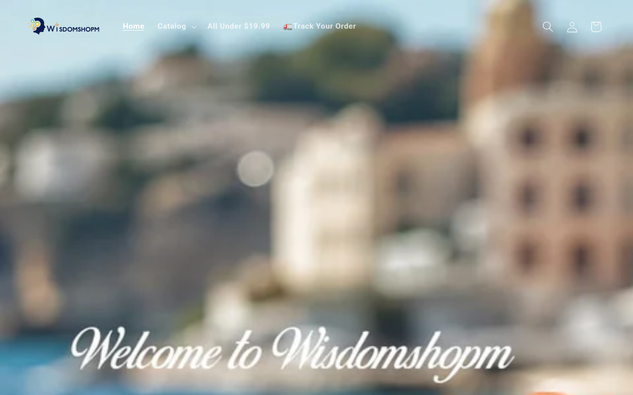 Screenshot van wisdomshopm.com