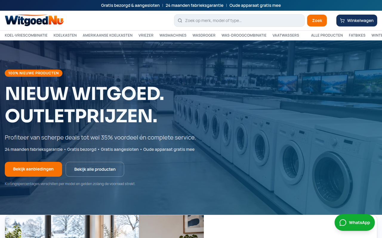 Screenshot van witgoednu.nl