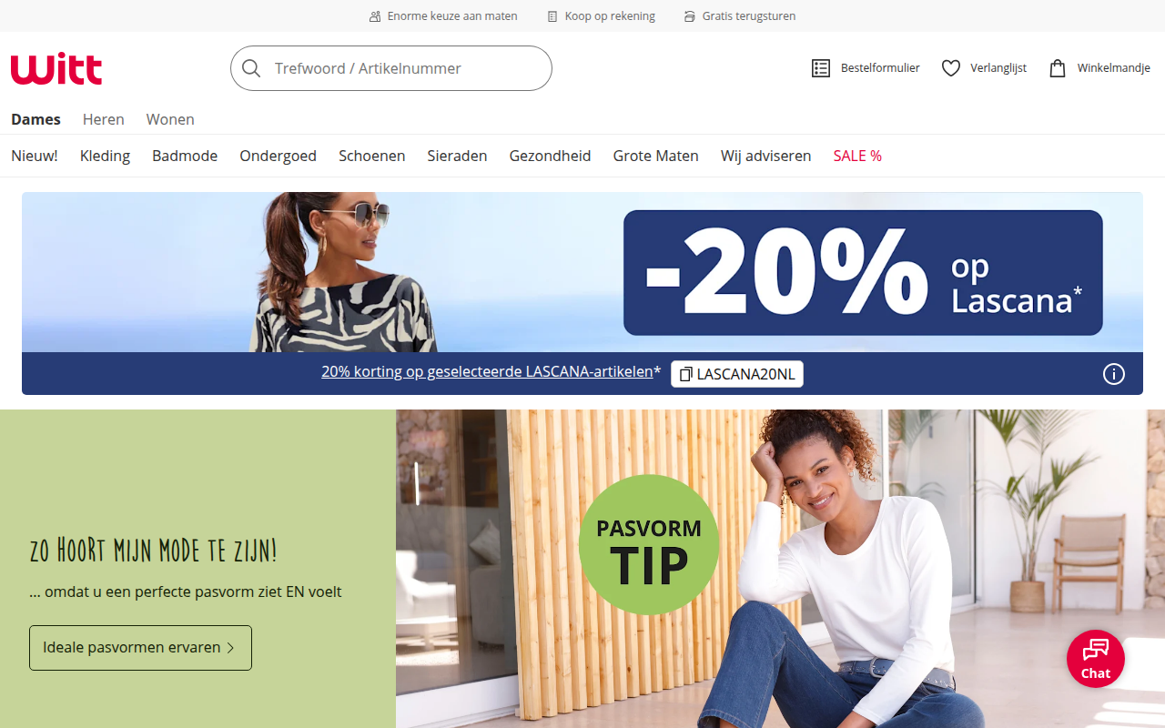 Screenshot van witt-international.nl
