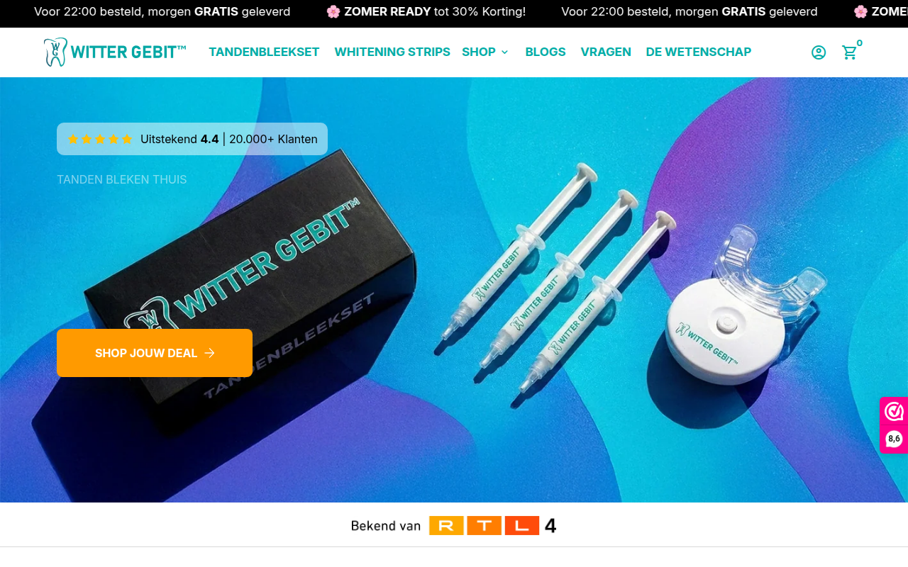 Screenshot van wittergebit.nl